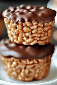 Chocolate Peanut Butter Rice Krispie Cups