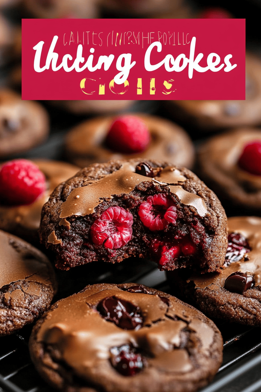 Chocolate Raspberry Cookies ingredients organized and measured on kitchen counter