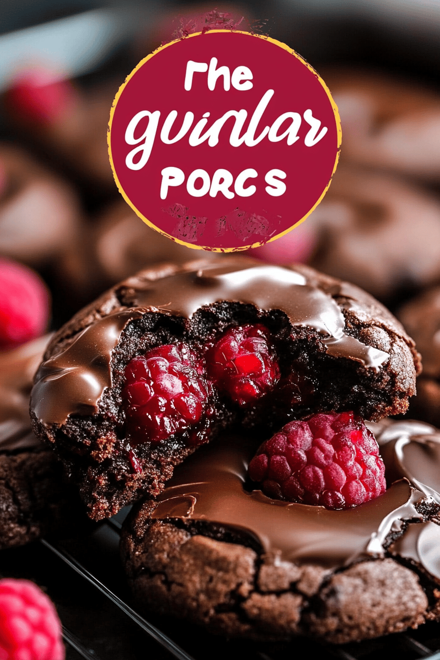 Chocolate Raspberry Cookies slice on plate showing perfect texture and swirl pattern