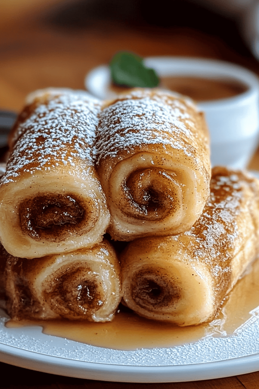 Cinnamon Roll French Toast Rolls ingredients organized and measured on kitchen counter