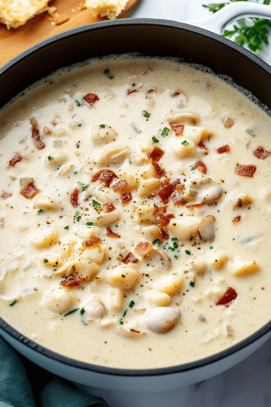 Clam Chowder Recipe ingredients organized and measured on kitchen counter