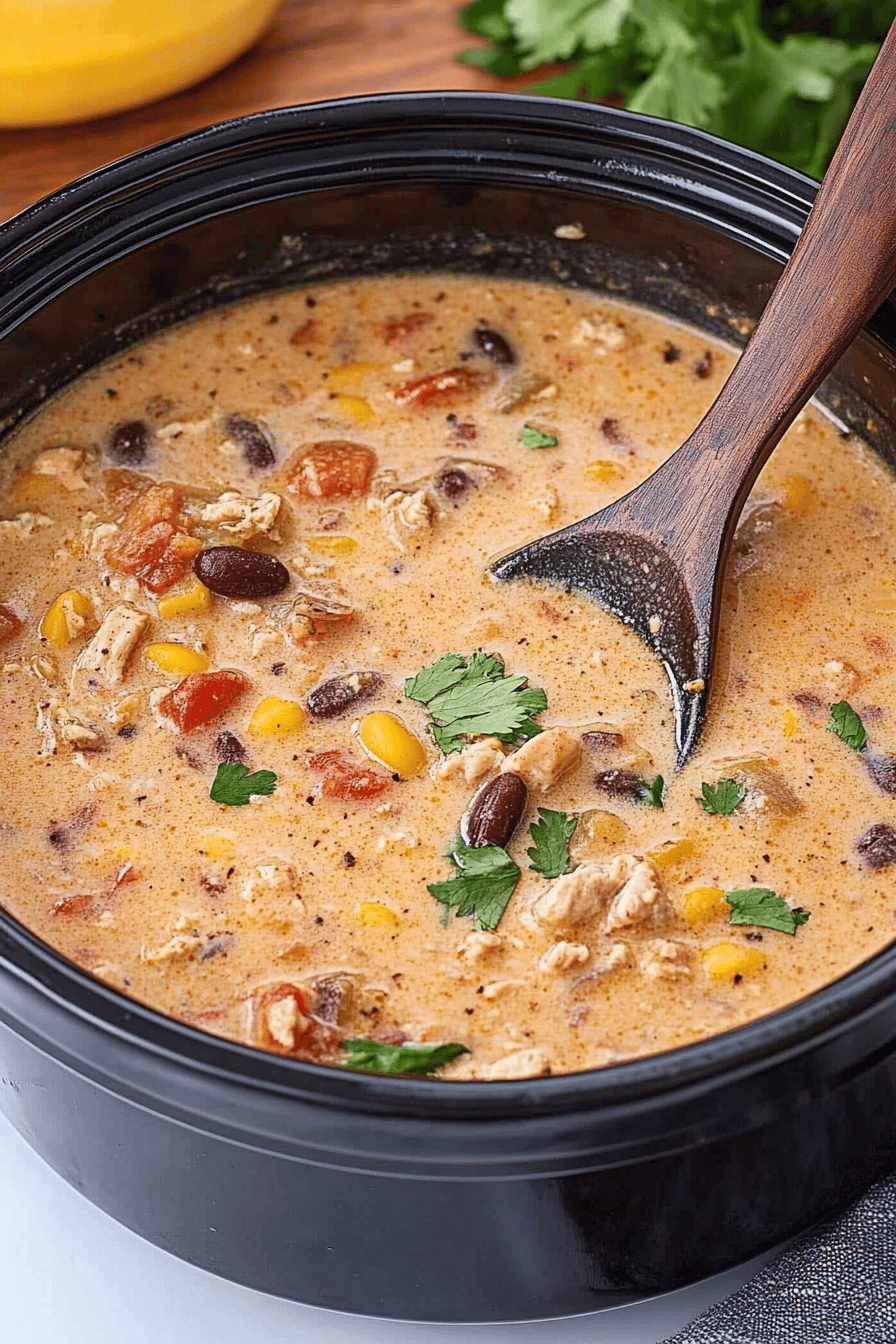 Crack Chicken Chili slice on plate showing perfect texture and swirl pattern