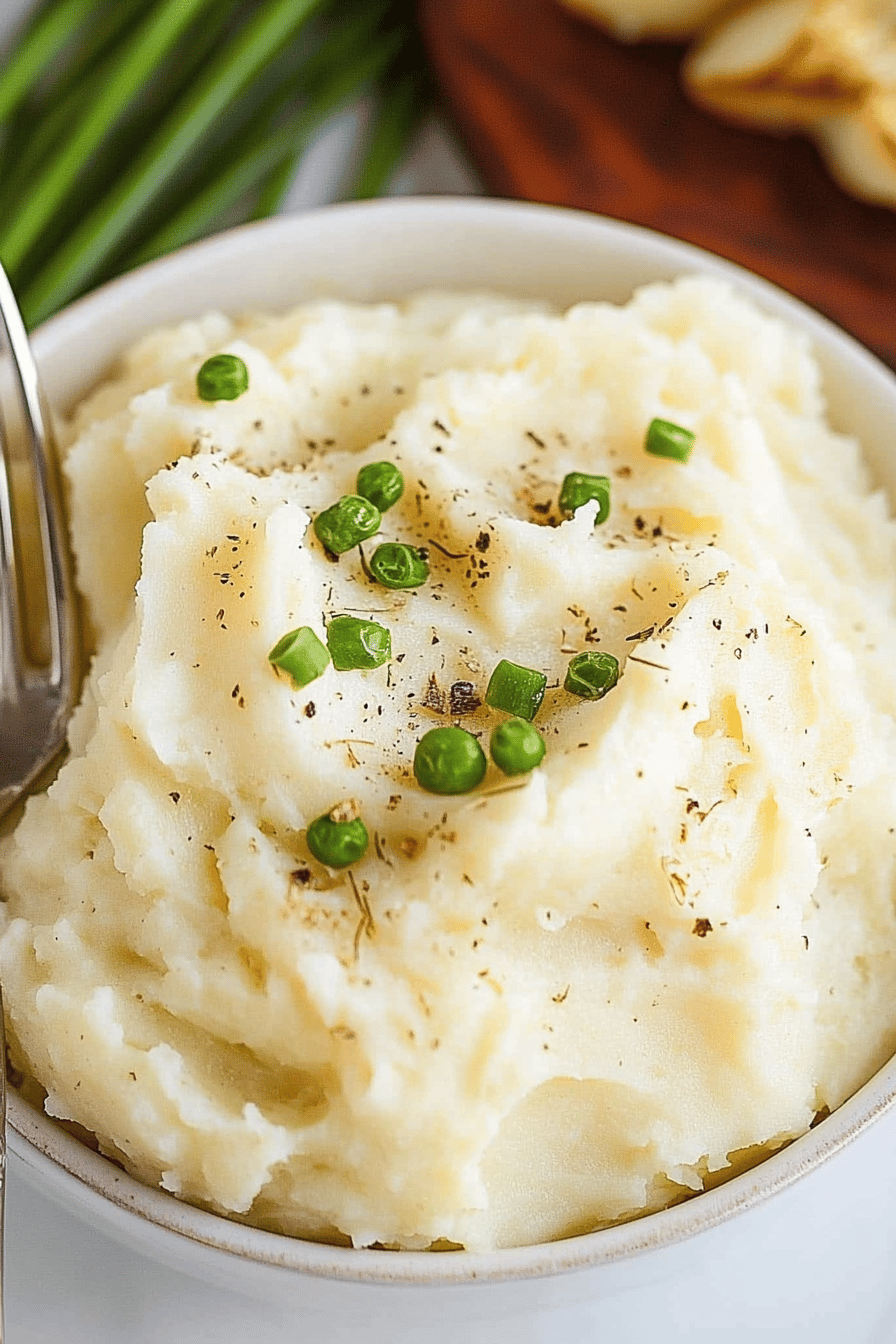 Cream Cheese Mashed Potatoes ingredients organized and measured on kitchen counter