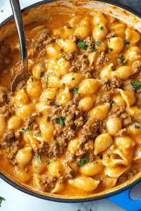 Creamy Beef and Shells
