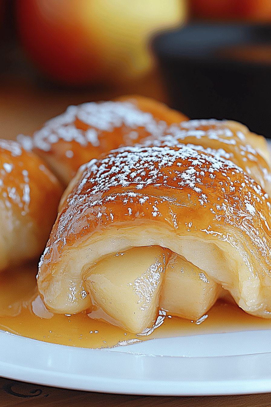 Crescent Roll Apple Dumplings ingredients organized and measured on kitchen counter