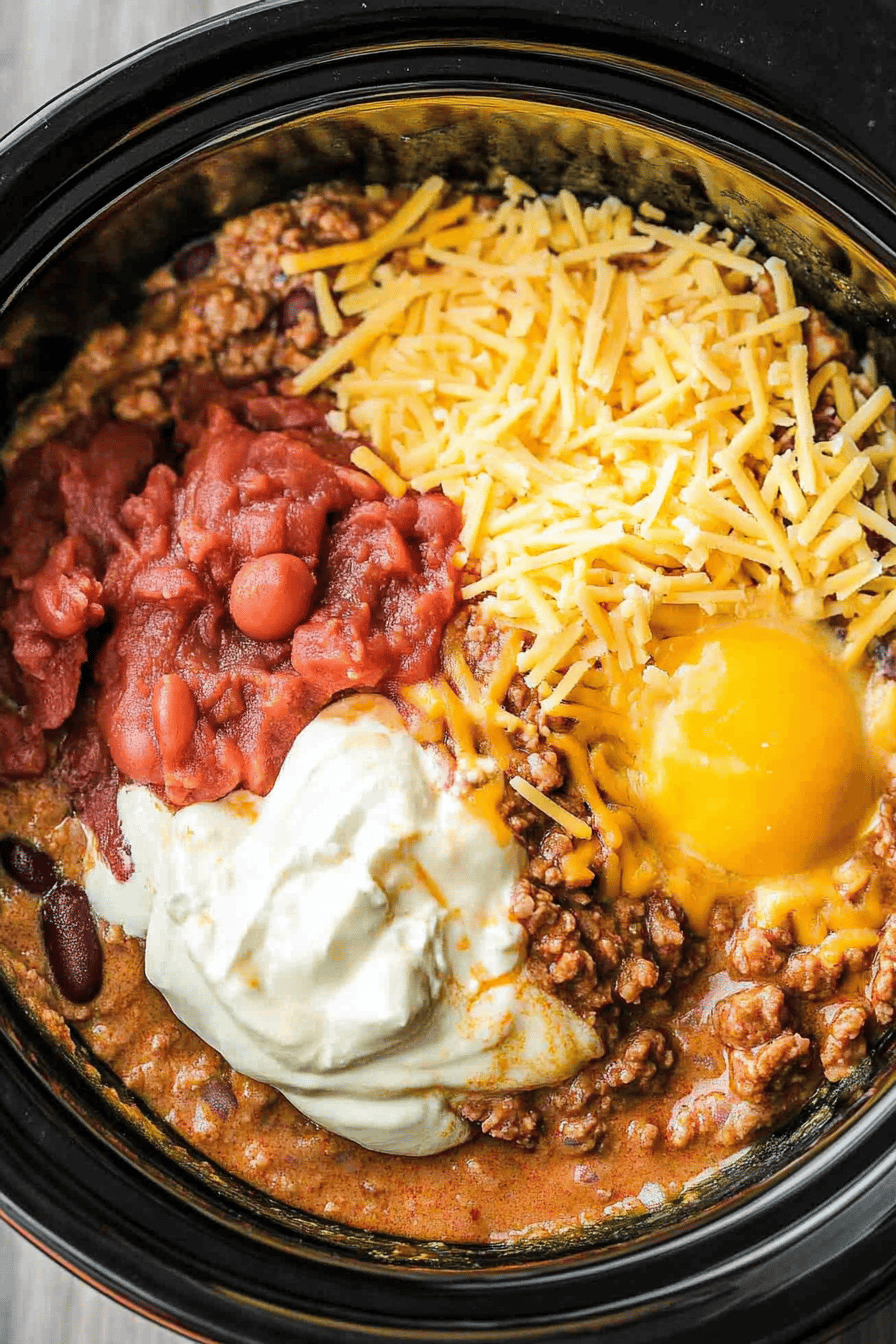 Crock Pot Bean Dip final dish beautifully presented and ready to serve