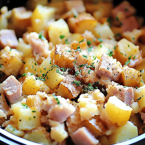 Crockpot Ham and Potato Casserole