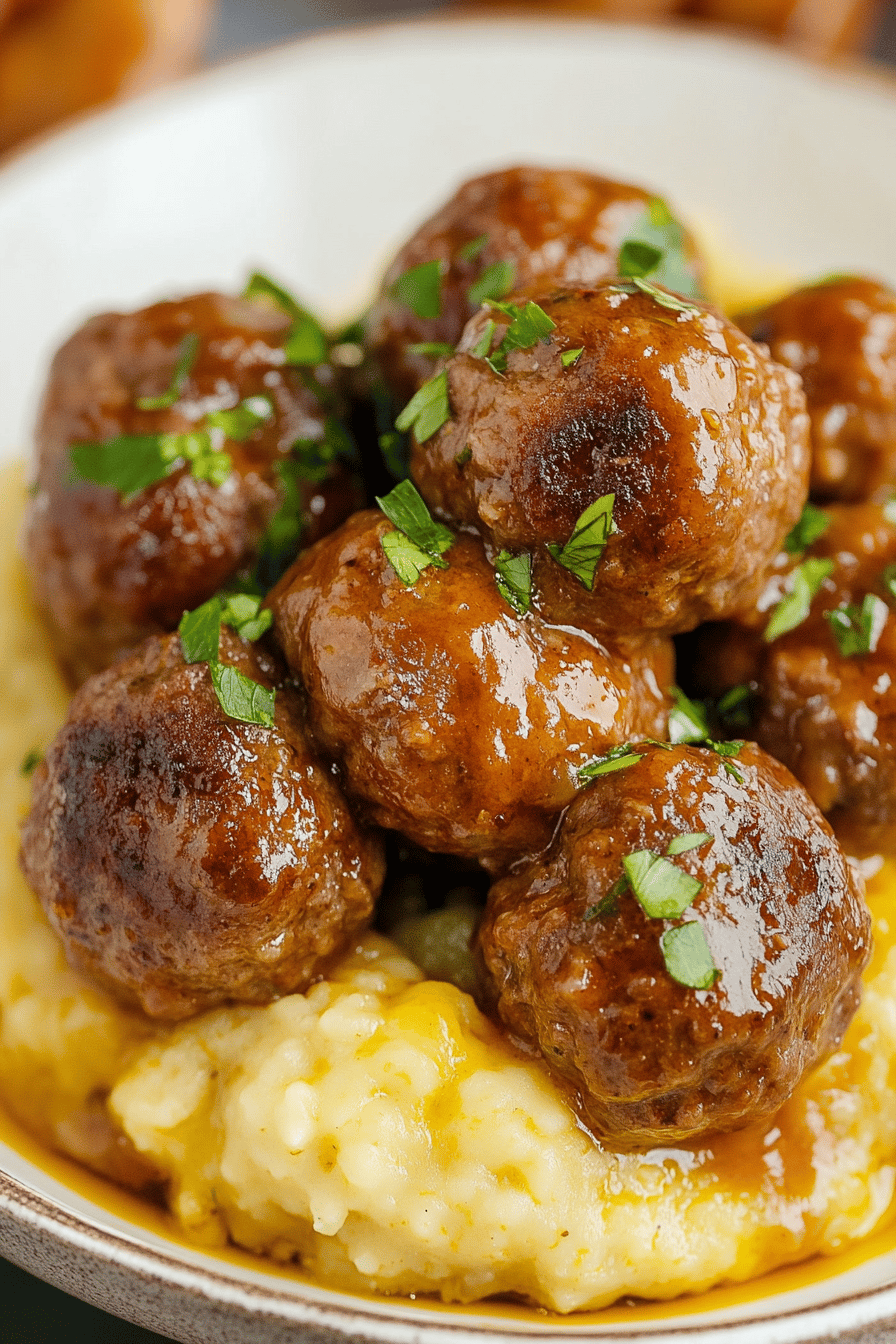 Crockpot Mississippi Meatballs final dish beautifully presented and ready to serve