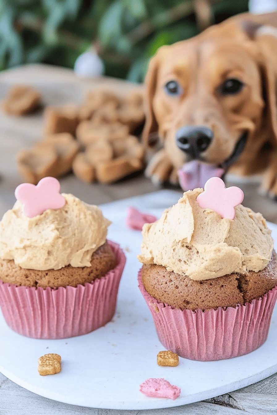 Dog Cupcakes Recipe ingredients organized and measured on kitchen counter
