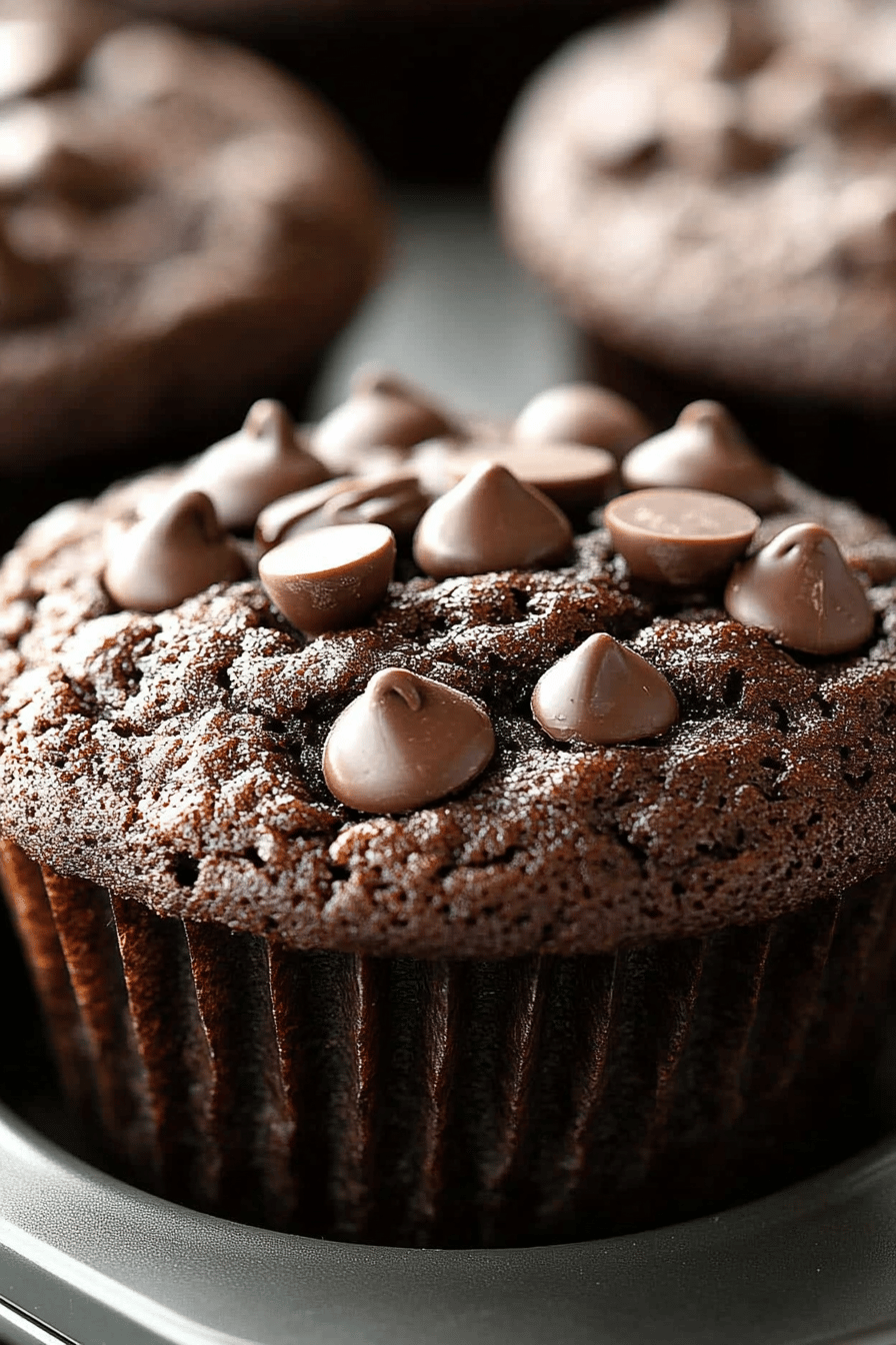 Flourless Chocolate Peanut Butter Muffins final dish beautifully presented and ready to serve