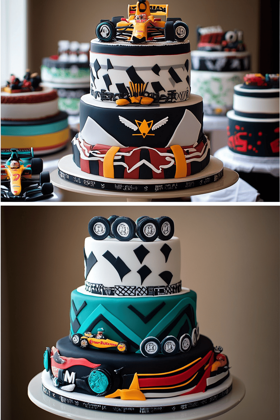 Formula 1 Cake Ideas final dish beautifully presented and ready to serve