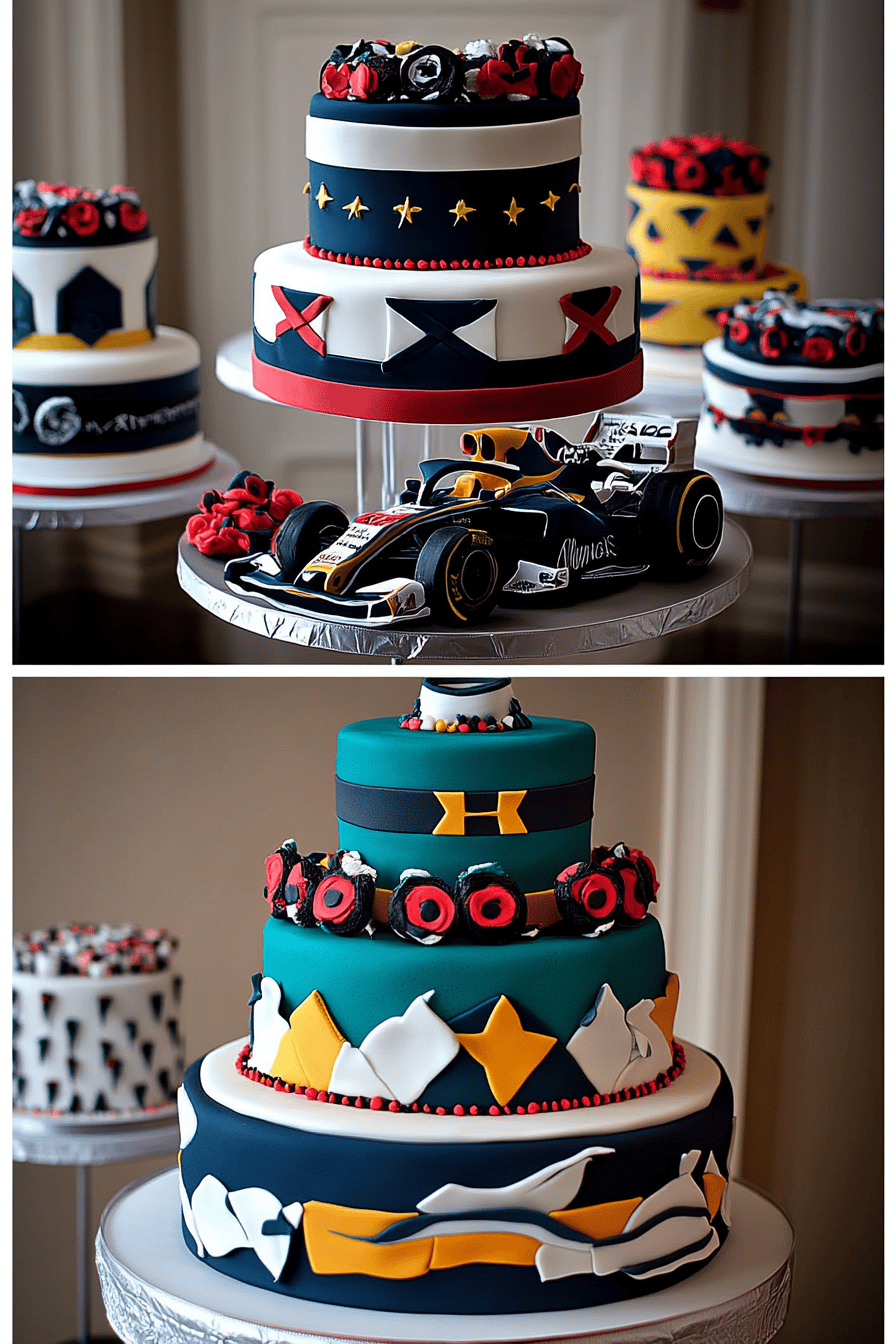 Formula 1 Cake Ideas ingredients organized and measured on kitchen counter