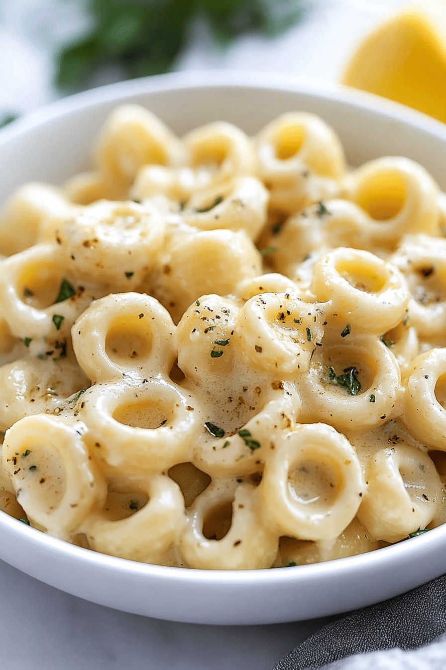 Garlic Butter Pasta final dish beautifully presented and ready to serve