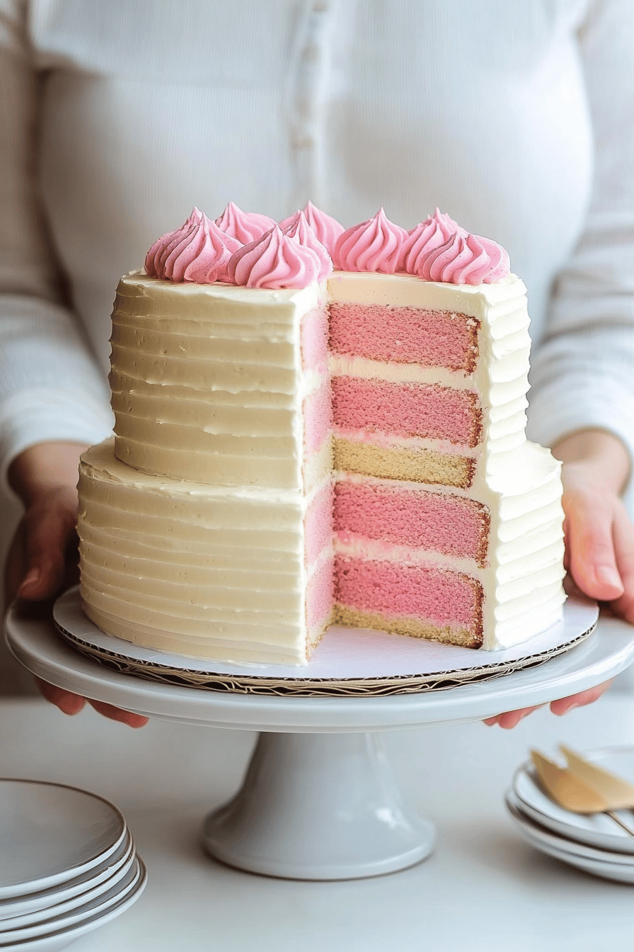 Gender Reveal Cake Ideas final dish beautifully presented and ready to serve