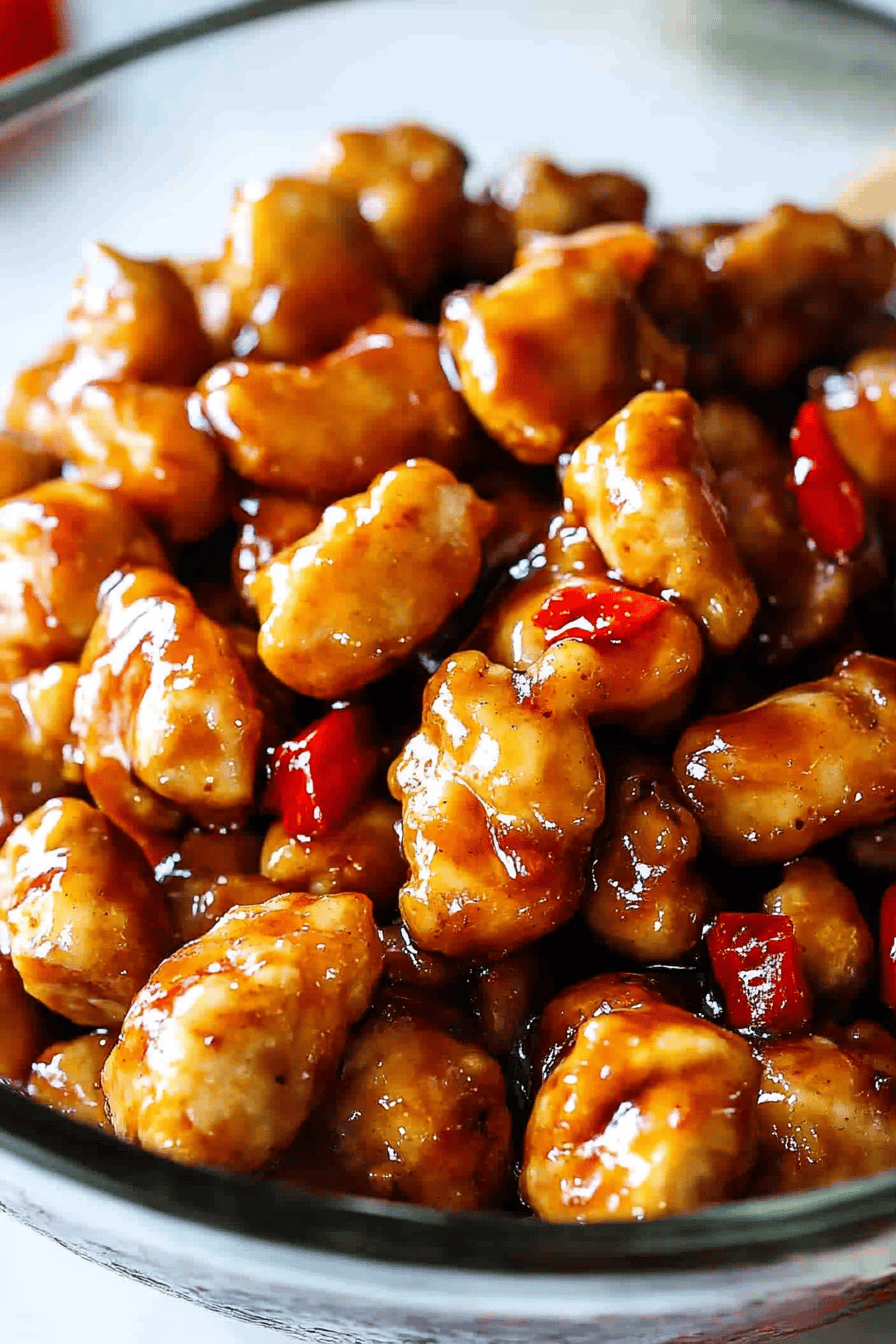 General Tso's Chicken ingredients organized and measured on kitchen counter