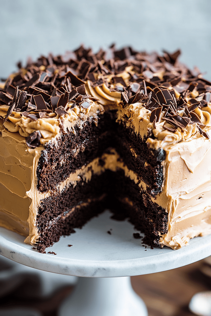 German Chocolate Cake Recipe final dish beautifully presented and ready to serve
