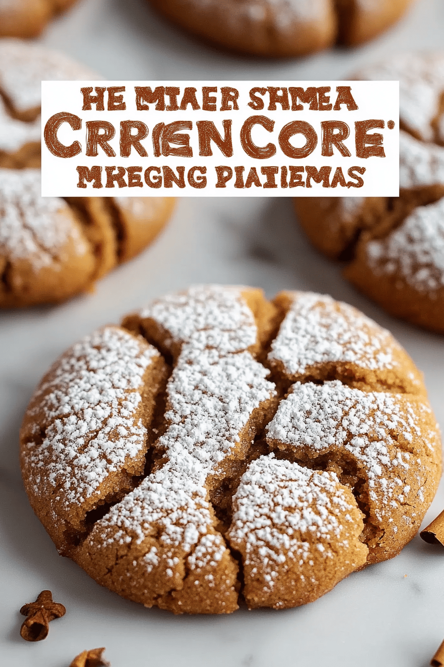 Gingerbread Crinkle Cookies final dish beautifully presented and ready to serve