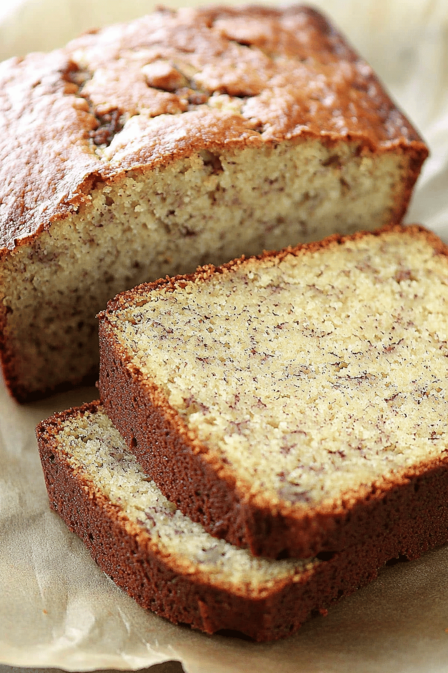 Gluten-Free Banana Bread slice on plate showing perfect texture and swirl pattern