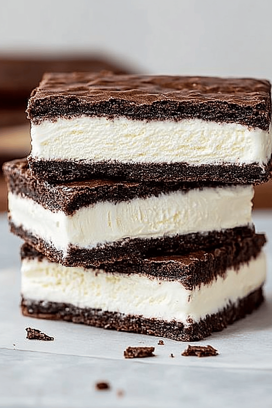 Gluten-Free Brownie Ice Cream Sandwiches final dish beautifully presented and ready to serve