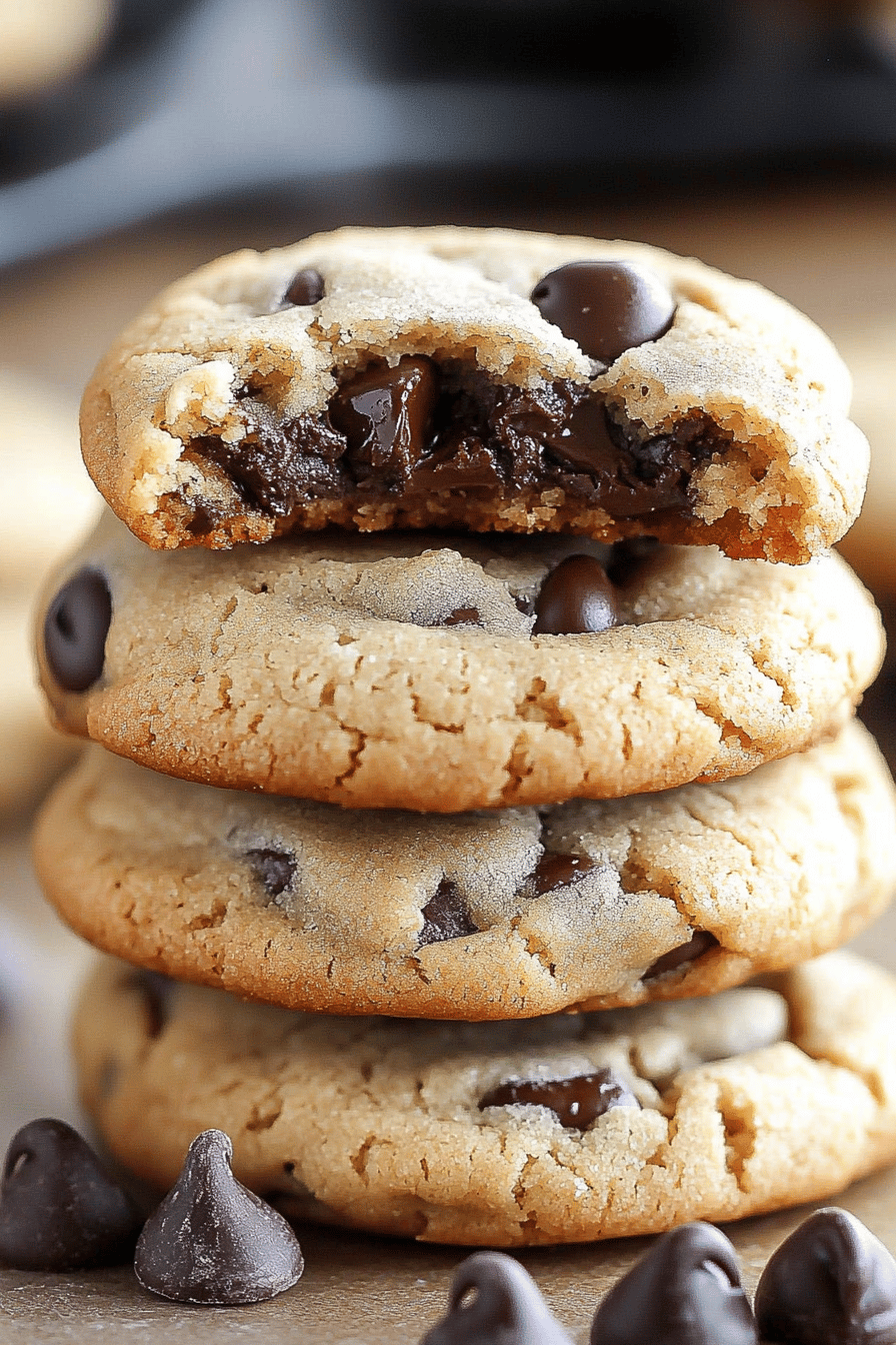 Gluten-Free Chocolate Chip Cookies ingredients organized and measured on kitchen counter