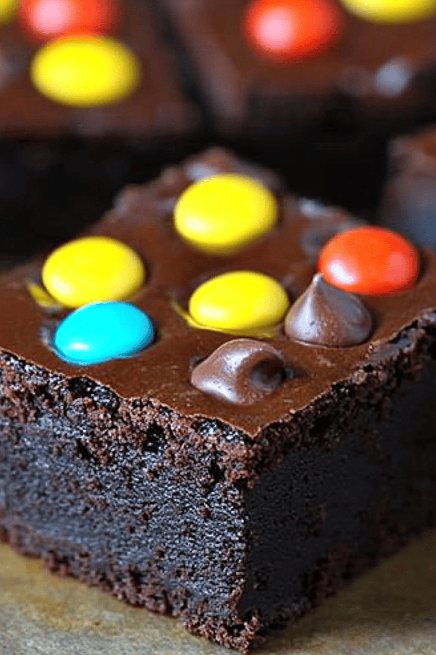 Gluten-Free Cosmic Brownies final dish beautifully presented and ready to serve