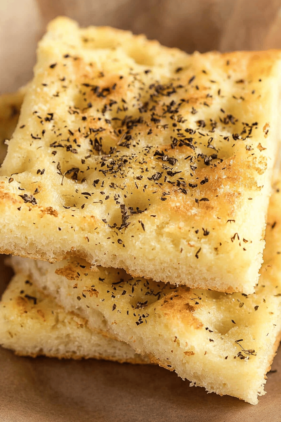 Gluten-Free Focaccia Bread final dish beautifully presented and ready to serve