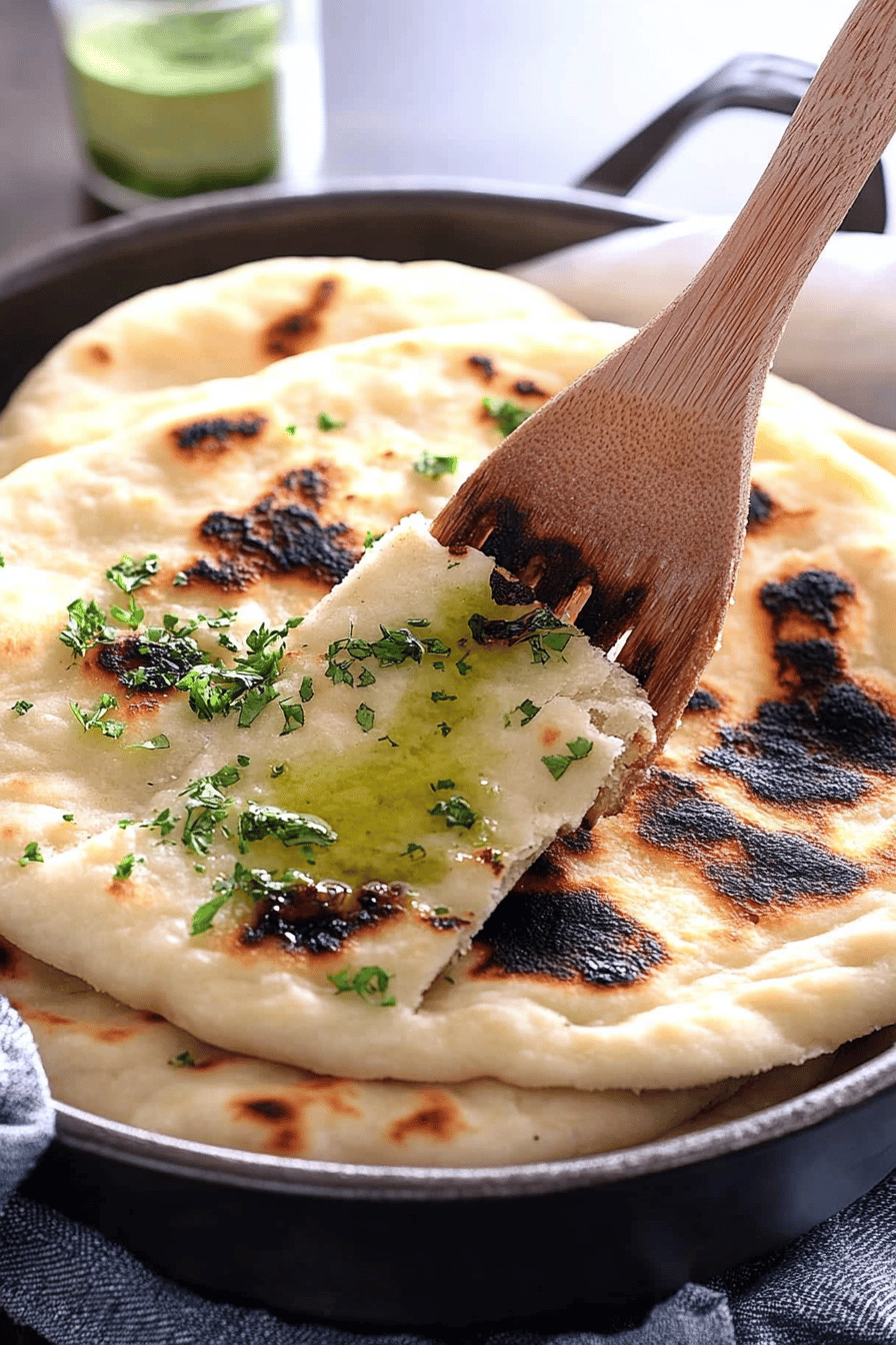Gluten-Free Naan Bread final dish beautifully presented and ready to serve