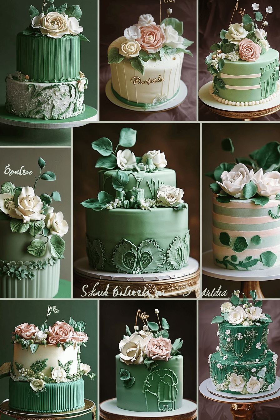Green Birthday Cake Ideas final dish beautifully presented and ready to serve