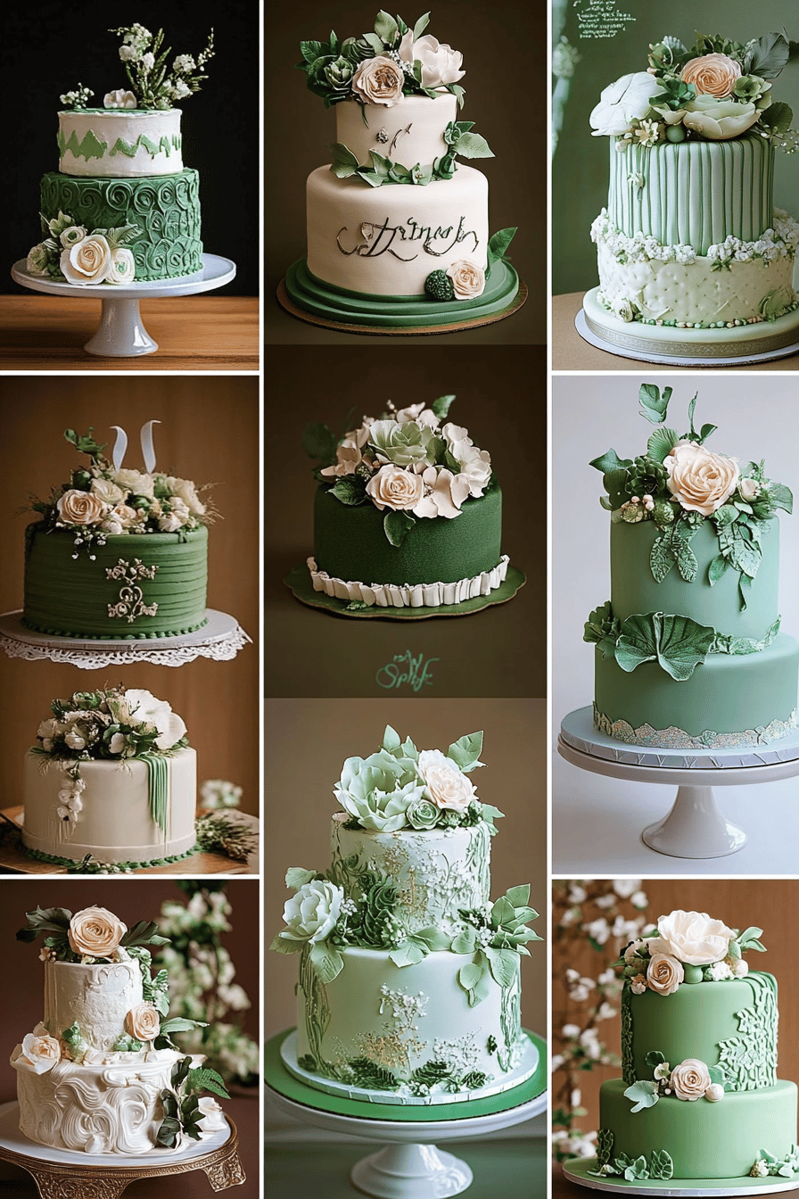 Green Birthday Cake Ideas ingredients organized and measured on kitchen counter