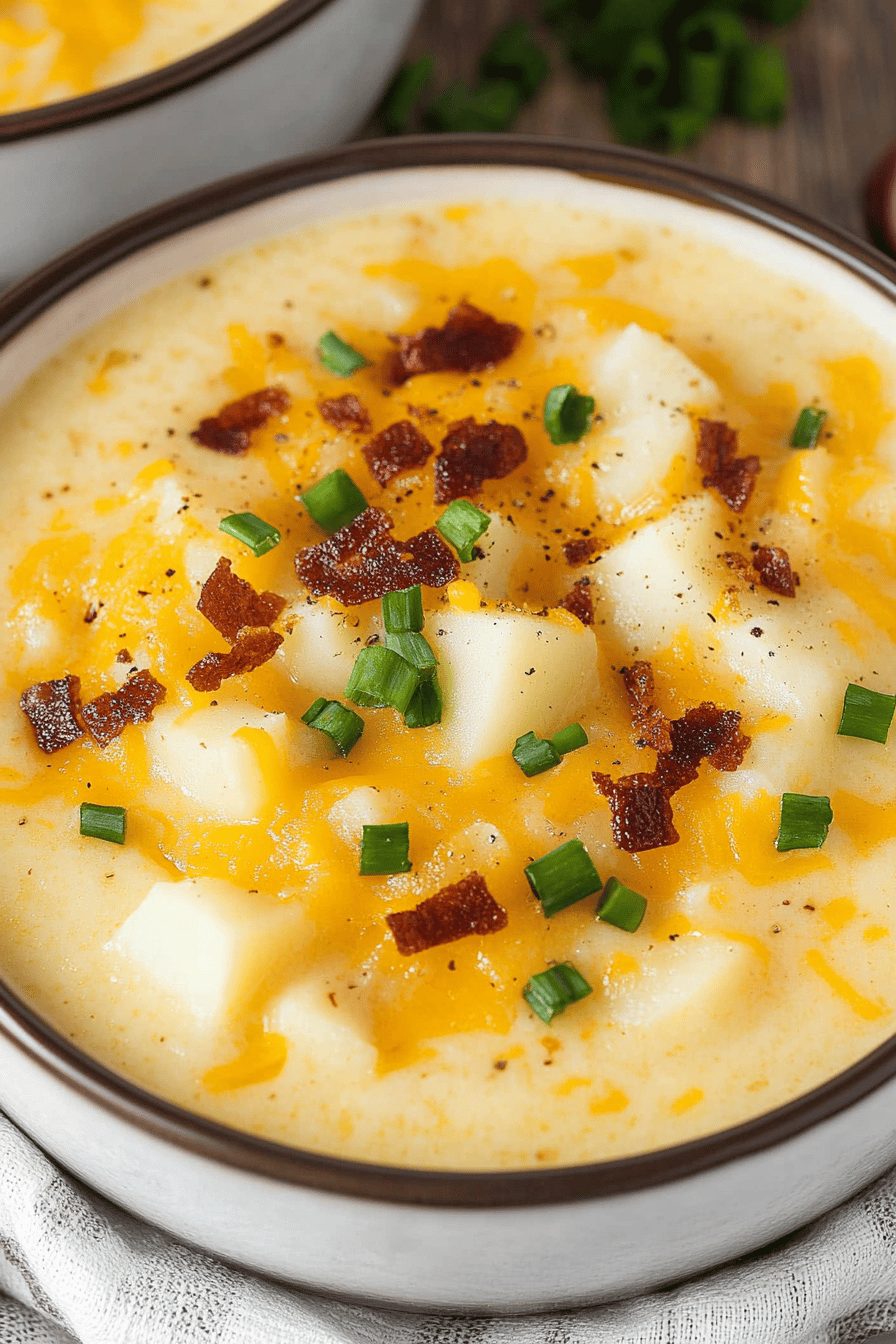 Hash Brown Potato Soup ingredients organized and measured on kitchen counter