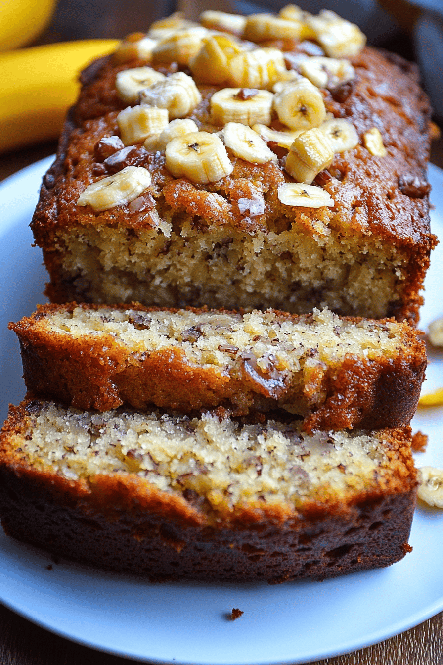 Hawaiian Banana Bread final dish beautifully presented and ready to serve