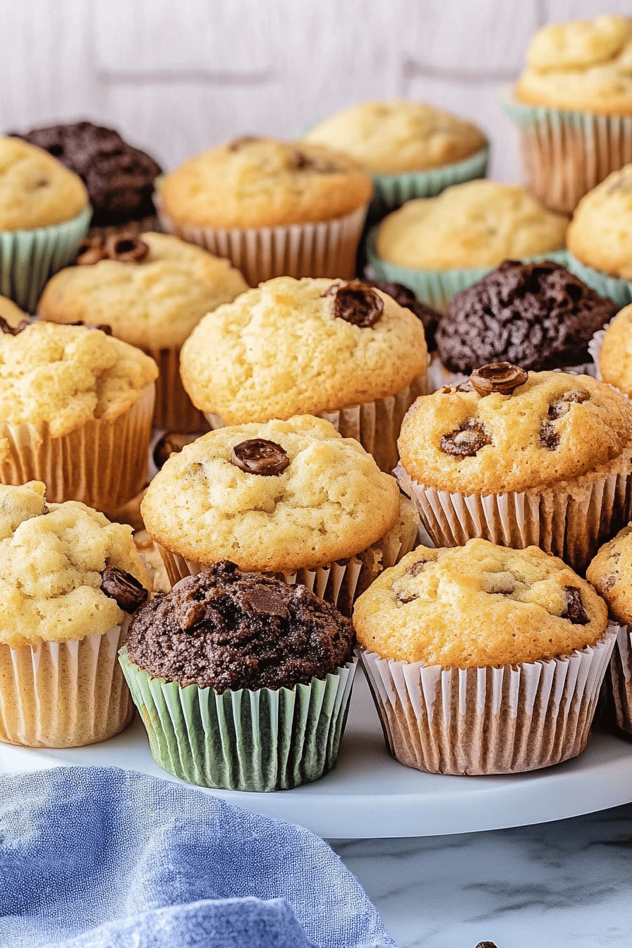 Homemade Muffins Recipe slice on plate showing perfect texture and swirl pattern