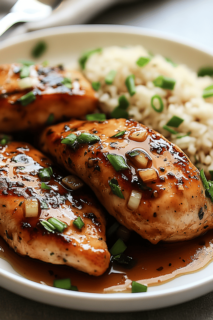 Honey Garlic Chicken Recipe final dish beautifully presented and ready to serve