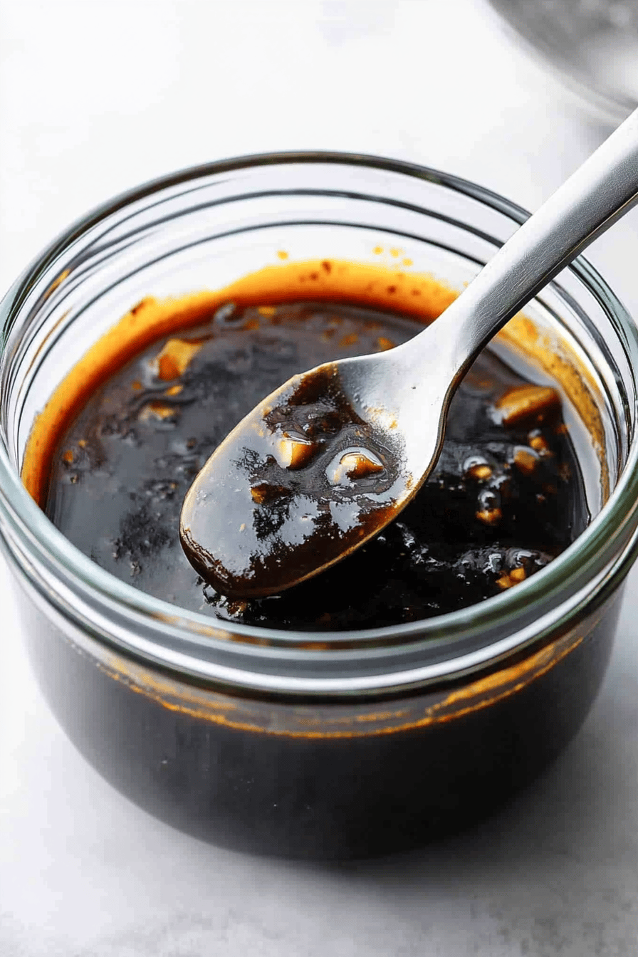 Korean BBQ Sauce Recipe ingredients organized and measured on kitchen counter