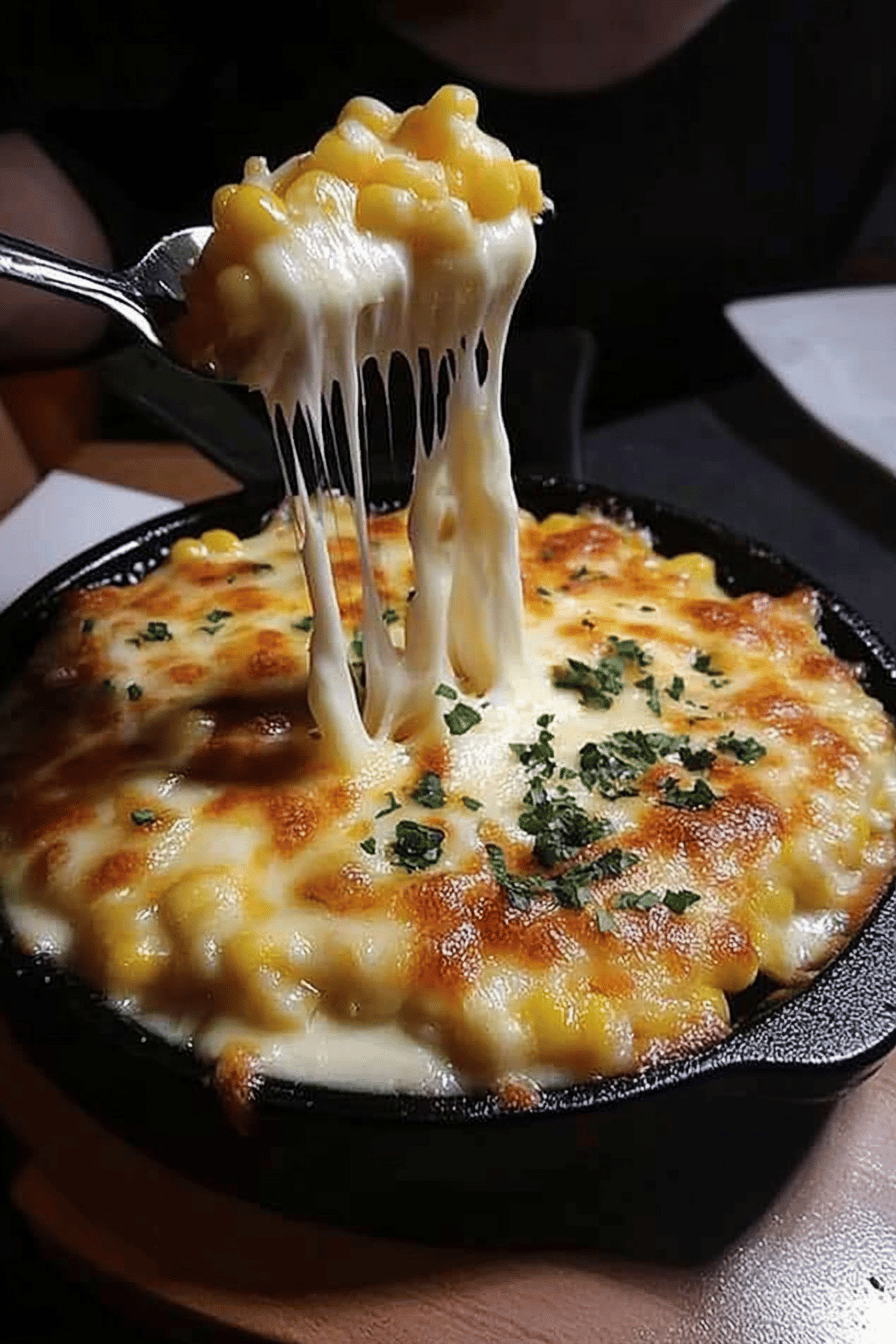 Korean Corn Cheese final dish beautifully presented and ready to serve