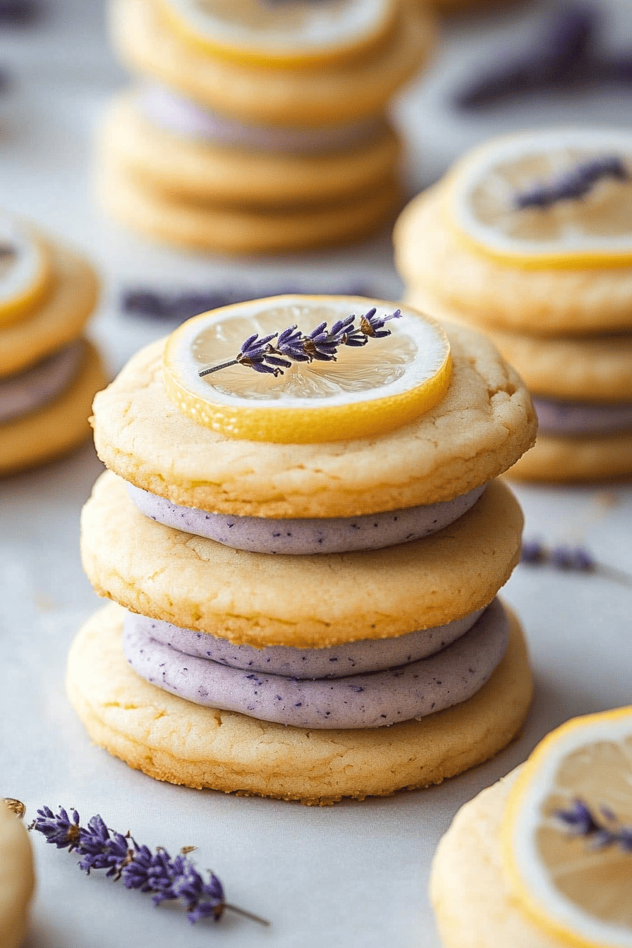 Lemon Lavender Cookies final dish beautifully presented and ready to serve
