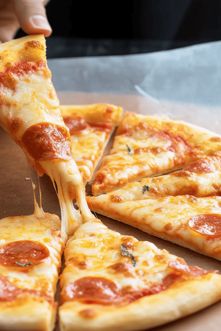 NY-Style Gluten-Free Pizza Crust ingredients organized and measured on kitchen counter