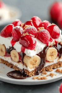 No-Bake Banana Split Cake