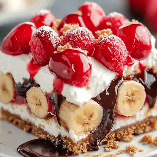 No-Bake Banana Split Cake