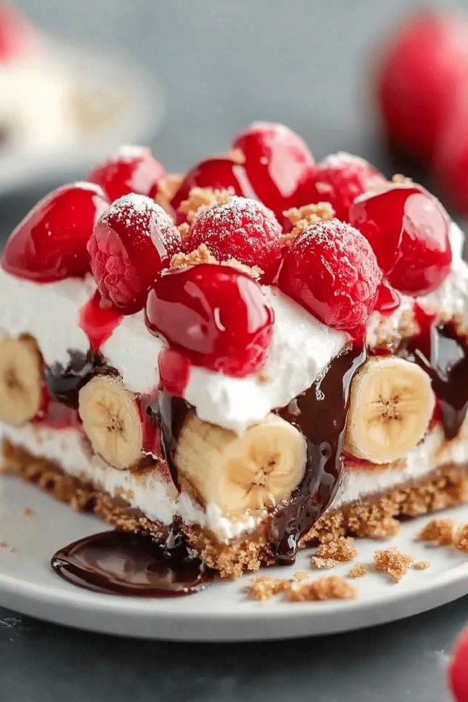 No-Bake Banana Split Cake