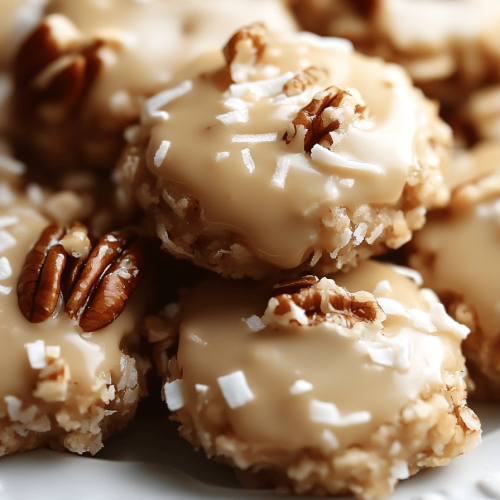 No-Bake Coconut Pecan Praline