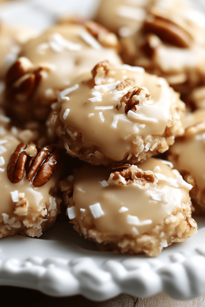 No-Bake Coconut Pecan Praline