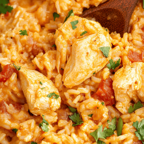 One-Pot Queso Chicken and Rice