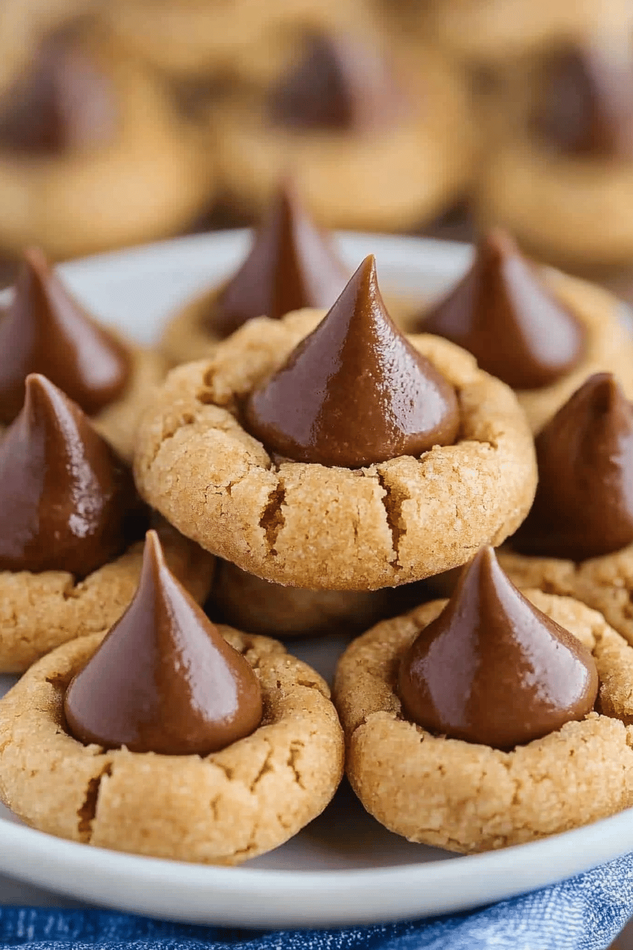 Peanut Butter Blossoms Tips ingredients organized and measured on kitchen counter