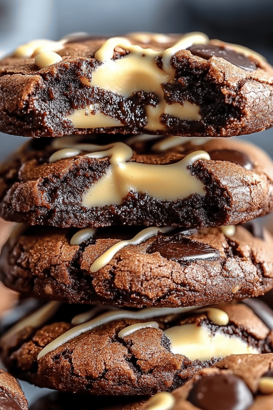 Peanut Butter Brownie Cookies final dish beautifully presented and ready to serve