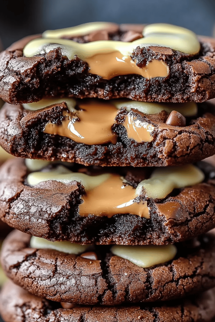 Peanut Butter Brownie Cookies ingredients organized and measured on kitchen counter