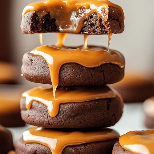 Peanut Butter Cookies Salted Caramel