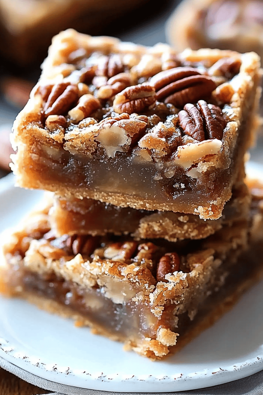 Pecan Pie Bars ingredients organized and measured on kitchen counter