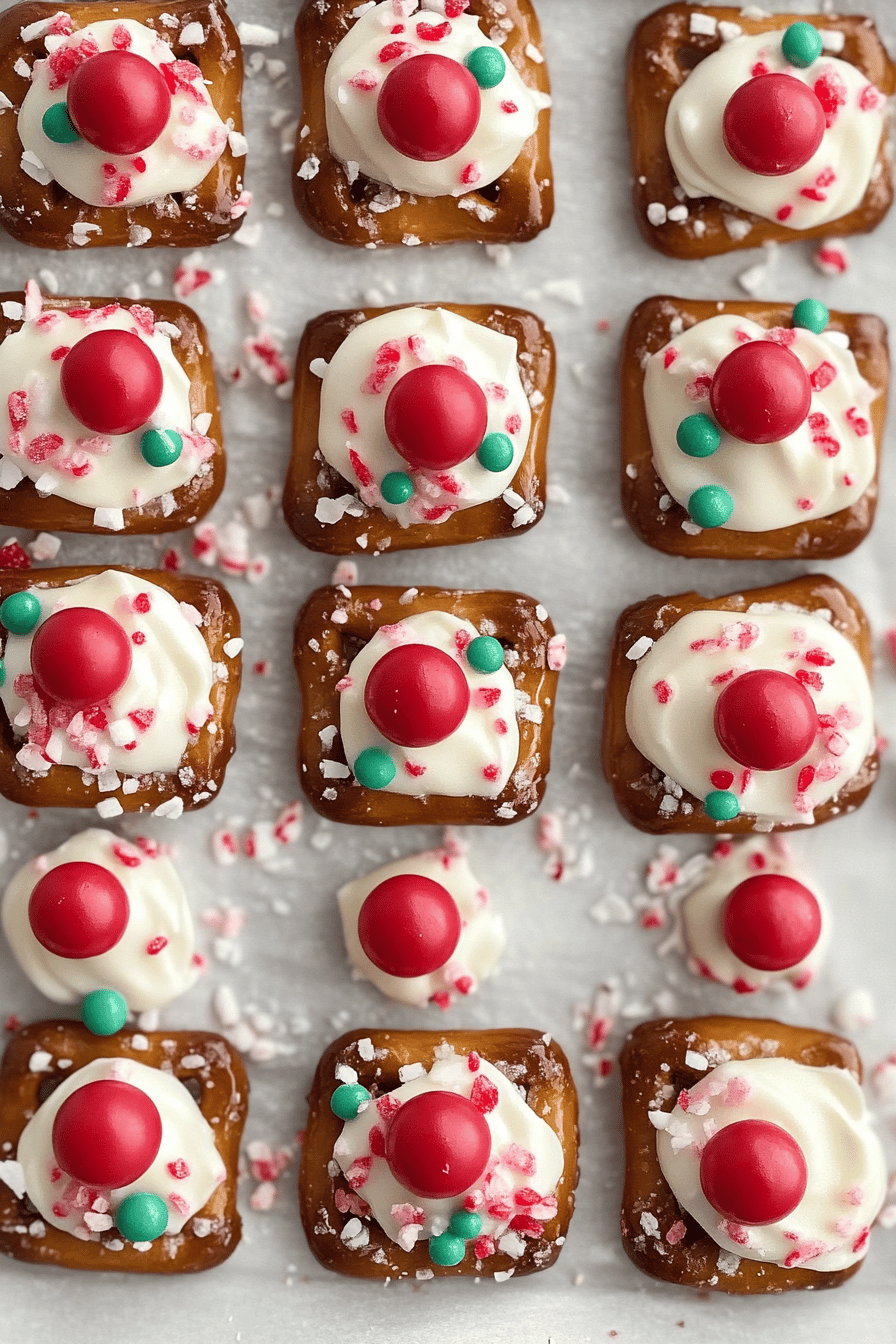 Peppermint Bark Pretzel Bites final dish beautifully presented and ready to serve