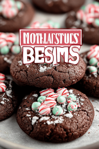 Peppermint Chocolate Blossom Cookies